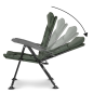 Dellonda Chaise de pêche/camping portable, inclinable, hauteur réglable, résistante à l'eau, pieds rotatifs pour plusieurs terra