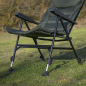 Dellonda Portable Fishing/Camping Chair, Reclining, Adjustable Height, Water Resistant, Rotating Feet for Multiple Terrain, Fold