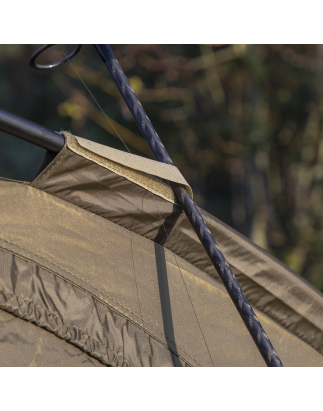 Dellonda Tente de bivouac de pêche à la carpe 1 personne, imperméable et protection UV, poteaux pré-filetés à assemblage rapide 