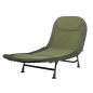 Dellonda Bedchair réglable pour la pêche et le camping avec matelas recouvert de polaire et appui-tête d'oreiller intégré, 3 pie