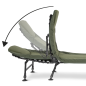 Dellonda Adjustable Bedchair for Fishing and Camping with Fleece Covered Mattress & Built-In Pillow Headrest, 3 Legs & 6 Adjusta