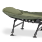 Dellonda Deluxe Wide Adjustable Fishing Bedchair Fleece Mattress & Built-In Pillow, 3 Legs & 6 Adjustable Feet