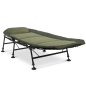 Dellonda Deluxe Bedchair de pêche réglable avec matelas en polaire et oreiller intégré, 3 pieds et 6 pieds réglables