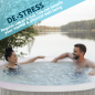 Dellonda 2-4 Person Inflatable Hot Tub Spa with Smart Pump - Rattan Effect