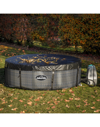 Dellonda 4-6 Person Inflatable Hot Tub Spa with Smart Pump - Rattan Effect