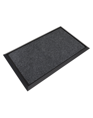 Rubber Disinfection Mat with Removable Polyester Carpet 450 x 750mm