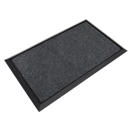 Rubber Disinfection Mat with Removable Polyester Carpet 450 x 750mm