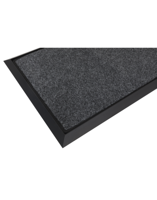 Rubber Disinfection Mat with Removable Polyester Carpet 450 x 750mm