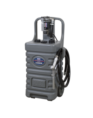 Réservoir Distributeur Mobile avec Pompe Diesel 55L - Gris