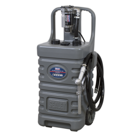 Réservoir Distributeur Mobile avec Pompe Diesel 55L - Gris