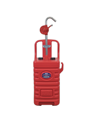 Réservoir de distribution mobile avec pompe rotative d'huile 55L - Rouge