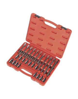 Spline Socket Bit Set 26pc 1/2"Sq Drive