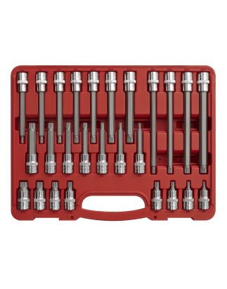 Spline Socket Bit Set 26pc 1/2"Sq Drive