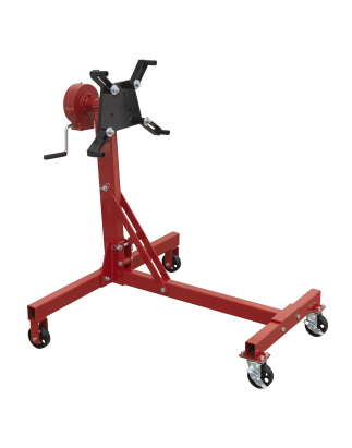 Folding 360º Rotating Engine Stand with Geared Handle Drive 450kg Capacity