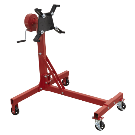 Folding 360º Rotating Engine Stand with Geared Handle Drive 450kg Capacity