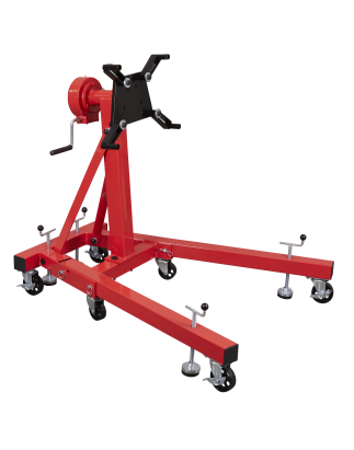 Folding 360º Rotating Engine Stand with Geared Handle Drive 680kg Capacity