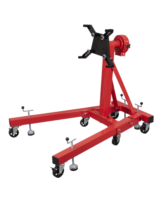 Folding 360º Rotating Engine Stand with Geared Handle Drive 680kg Capacity