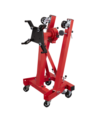 Folding 360º Rotating Engine Stand with Geared Handle Drive 680kg Capacity