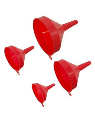 Economy Fixed Spout Funnel Set 4pc