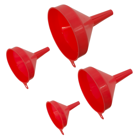 Economy Fixed Spout Funnel Set 4pc