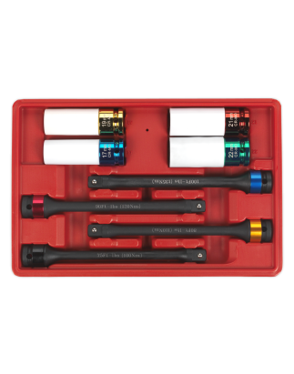 Torque Stick & Aluminium Wheel Impact Socket Set 8pc 1/2"Sq Drive