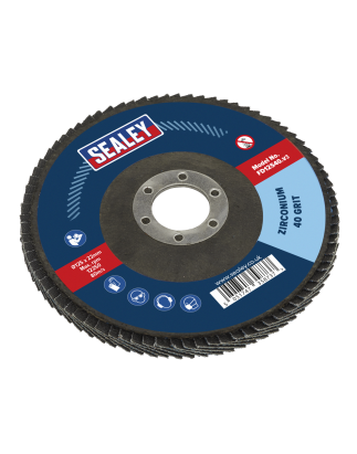 Flap Disc Zirconium Ø125mm Ø22mm Bore 40Grit