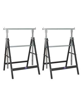 Fold Down Telescopic Trestle 200kg Capacity - Pair