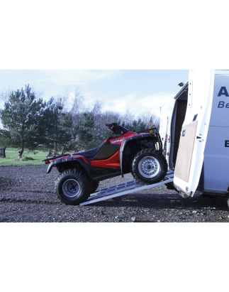 Motorcycle/Trike/ATV & Mini Tractor Ramp Wide Tri-Fold 680kg Capacity