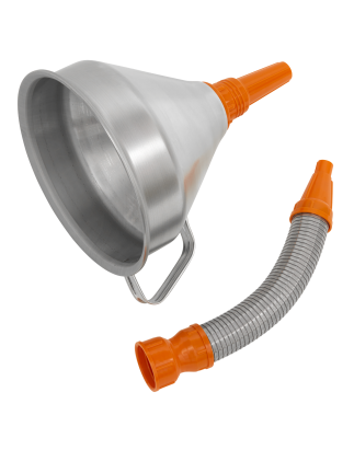 Metal Flexible Spout Funnel with Filter 200mm