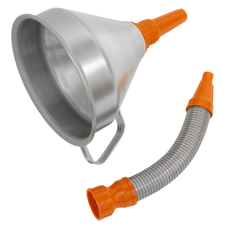 Metal Flexible Spout Funnel with Filter 200mm