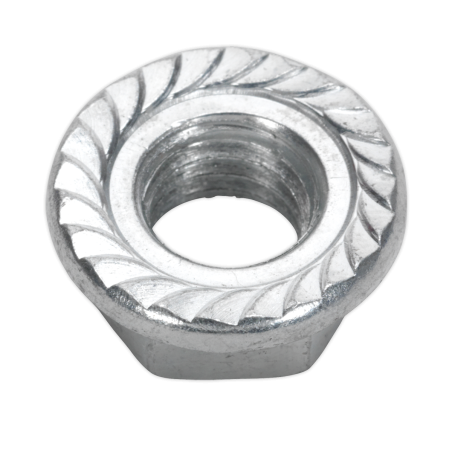 Flange Nut Serrated M12 Zinc Pack of 50