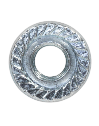 Flange Nut Serrated M6 Zinc Pack of 100