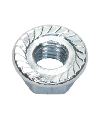 Flange Nut Serrated M6 Zinc Pack of 100