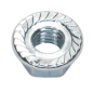 Flange Nut Serrated M6 Zinc Pack of 100