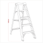 Fibreglass Step Ladder 4-Tread - BS EN 131