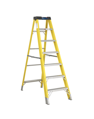 Fibreglass Step Ladder 6-Tread - BS EN 131