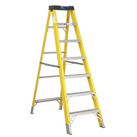 Fibreglass Step Ladder 6-Tread - BS EN 131