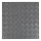 Vinyl Floor Tile with Peel & Stick Backing - Silver Treadplate Pack of 16