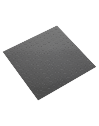 Vinyl Floor Tile with Peel & Stick Backing - Silver Coin Pack of 16