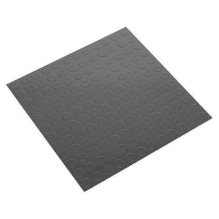 Vinyl Floor Tile with Peel & Stick Backing - Silver Coin Pack of 16