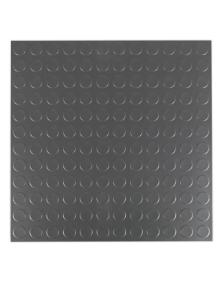 Vinyl Floor Tile with Peel & Stick Backing - Silver Coin Pack of 16