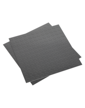 Vinyl Floor Tile with Peel & Stick Backing - Silver Coin Pack of 16