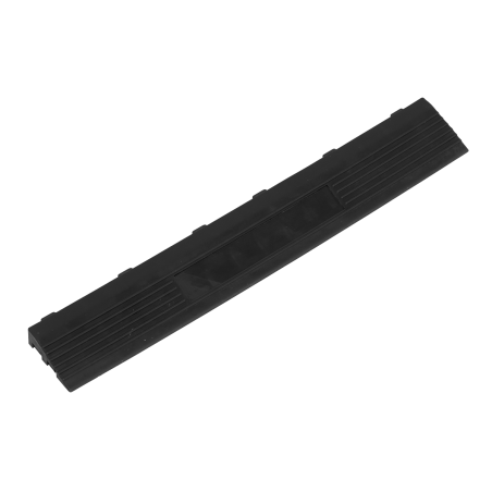 Polypropylene Floor Tile Edge 400 x 60mm Black Female - Pack of 6