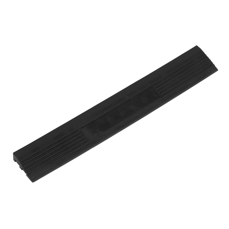 Polypropylene Floor Tile Edge 400 x 60mm Black Male - Pack of 6