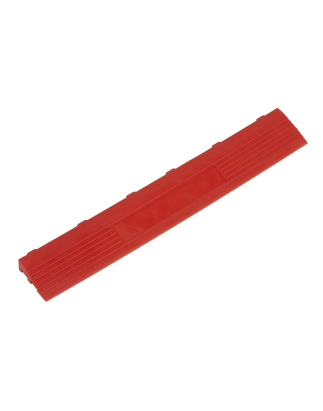 Polypropylene Floor Tile Edge 400 x 60mm Red Female - Pack of 6