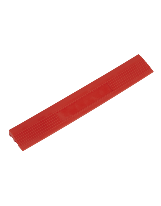 Polypropylene Floor Tile Edge 400 x 60mm Red Male - Pack of 6