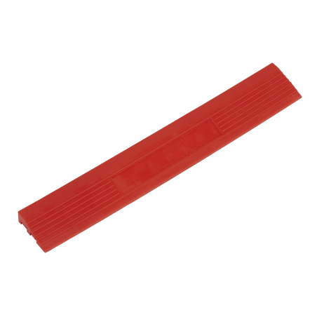 Polypropylene Floor Tile Edge 400 x 60mm Red Male - Pack of 6