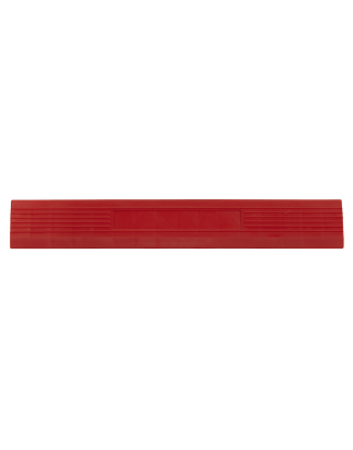 Polypropylene Floor Tile Edge 400 x 60mm Red Male - Pack of 6