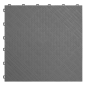 Polypropylene Floor Tile 400 x 400mm - Grey Treadplate - Pack of 9