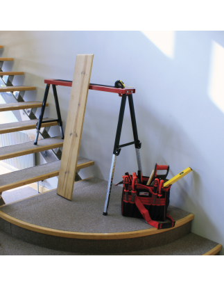 Fold Down Trestle with Adjustable Legs - Pair